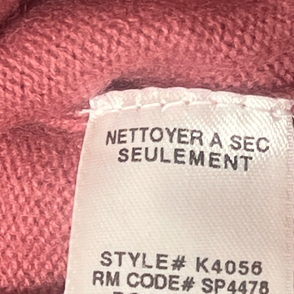 100% Cashmere Dusty Rose Crystal Button Dainty Ribbon 3/4 sleeve Cardigan XS - Picture 7 of 7